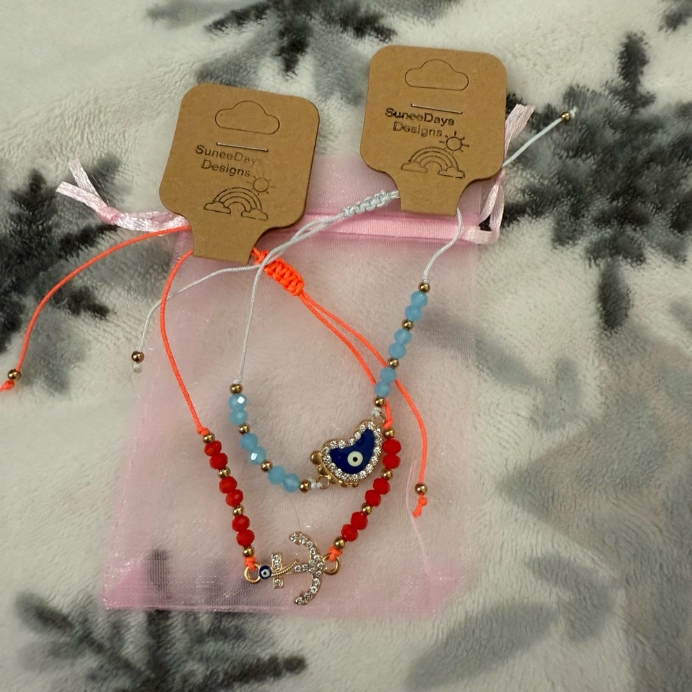 Bracelet Bundle - Orange and Blue